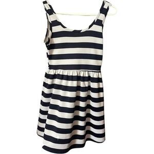 Dina-be size M nautical fit n flare striped short dress. Made in U.S.A.